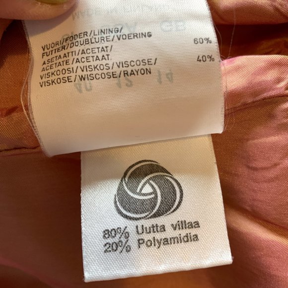 Pink wool lined Jacket, shoulder pads, vintage, size L, with hidden pockets - Picture 2 of 7